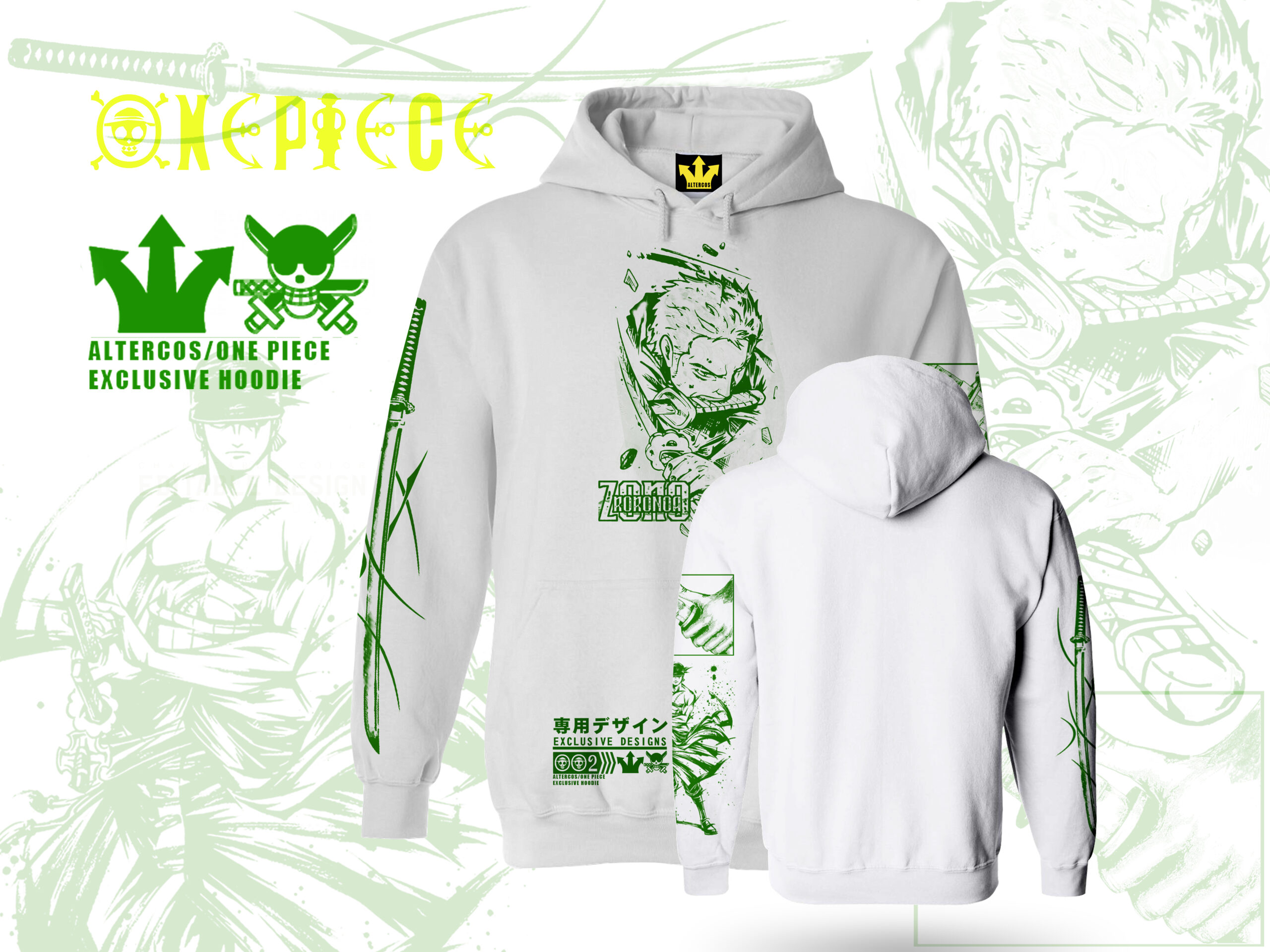 Roronoa zoro hoodie sale